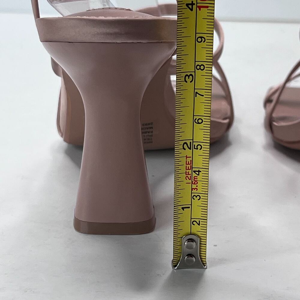 Steve Madden Brendi Strappy Satin Square Toe Heel Blush Women 7.5 - Picture 5 of 9